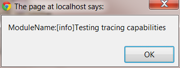error dialog
